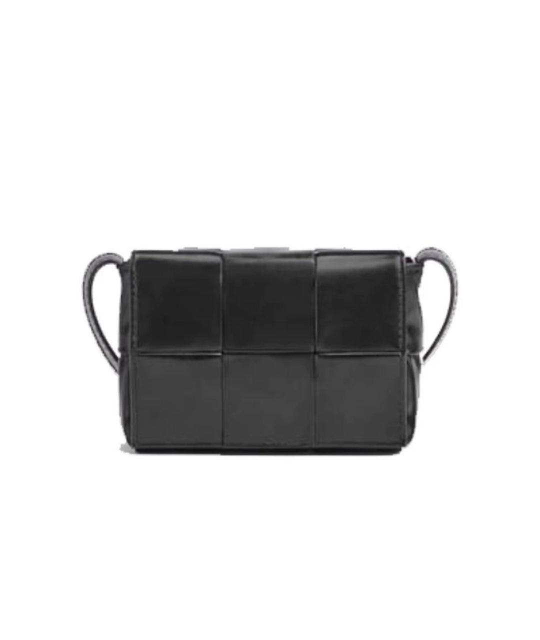 BOTTEGA VENETA Черная кожаная сумка через плечо, фото 1