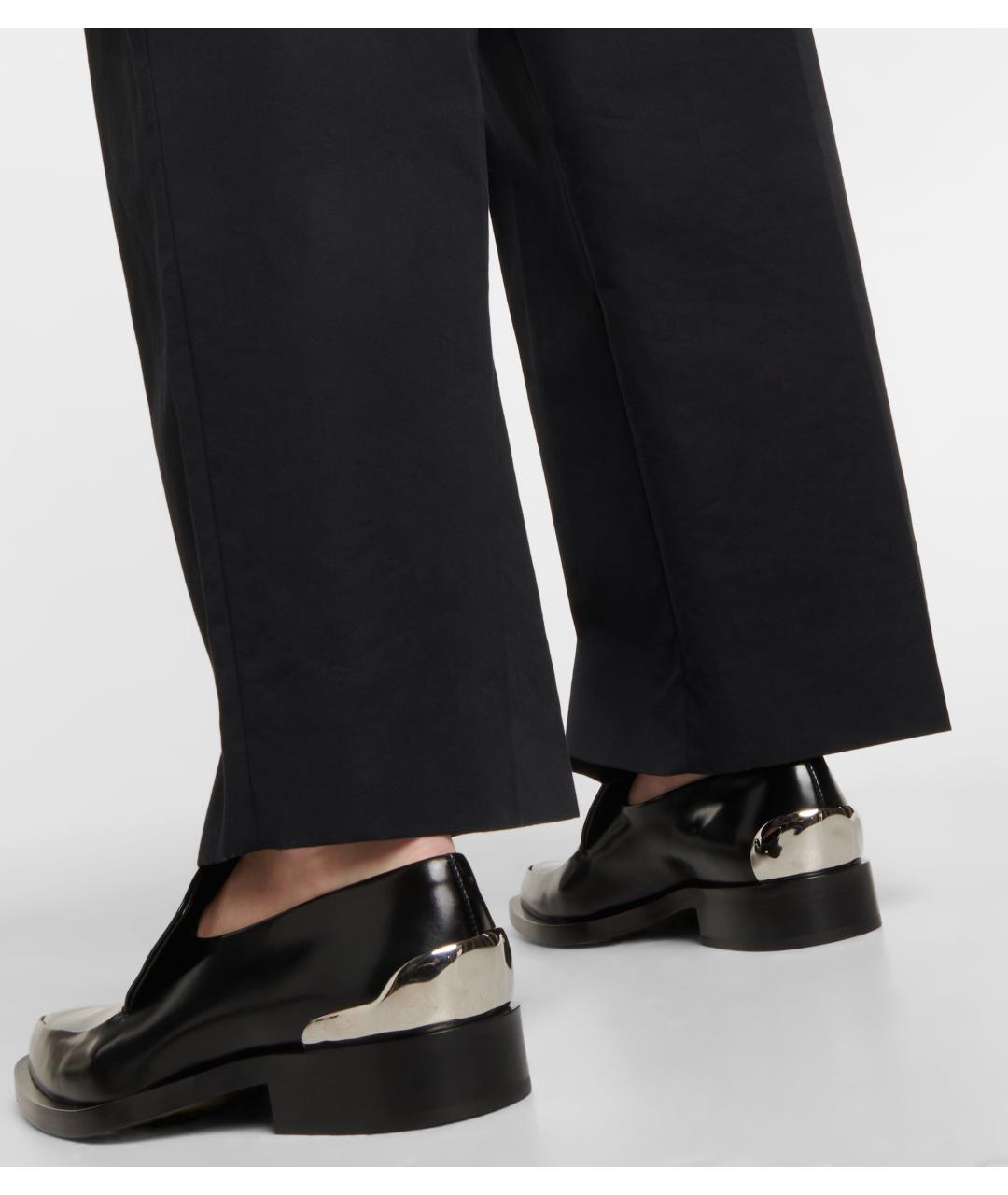 JIL SANDER Черные кожаные лоферы, фото 8