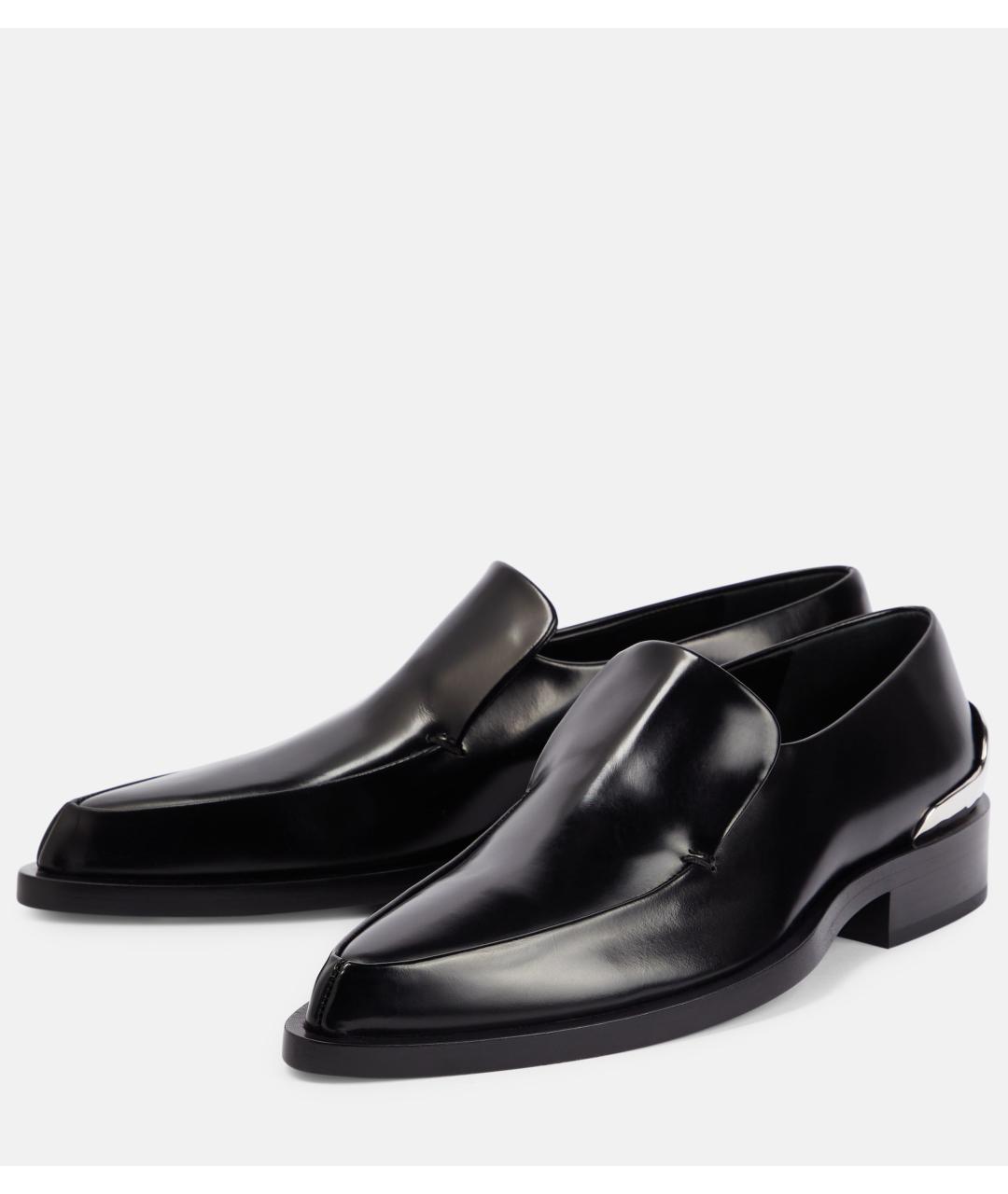 JIL SANDER Черные кожаные лоферы, фото 5