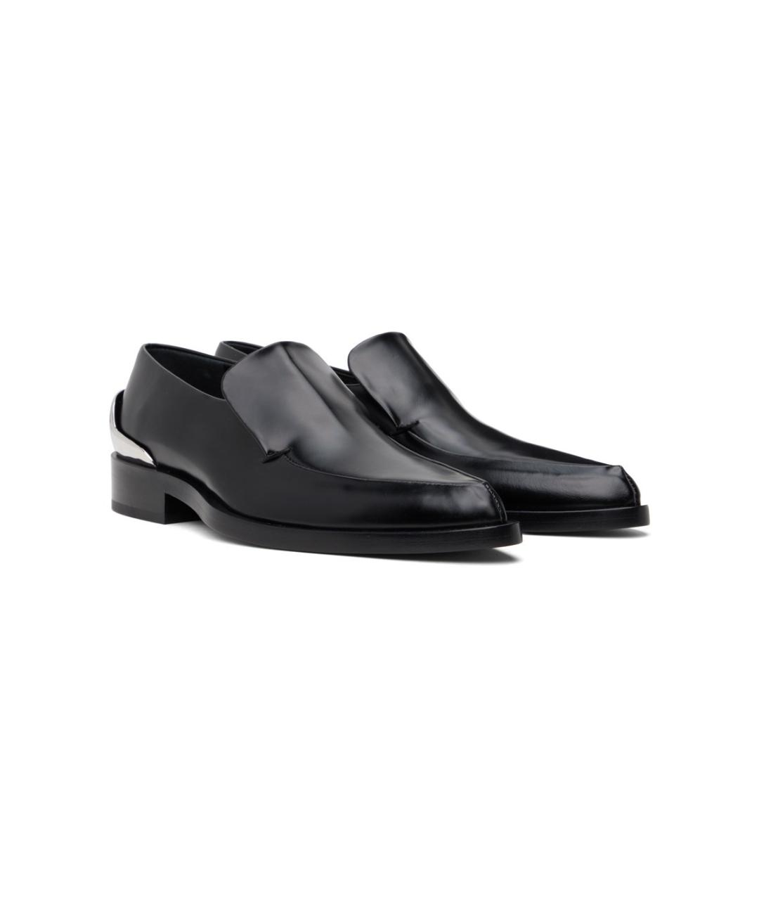 JIL SANDER Черные кожаные лоферы, фото 3