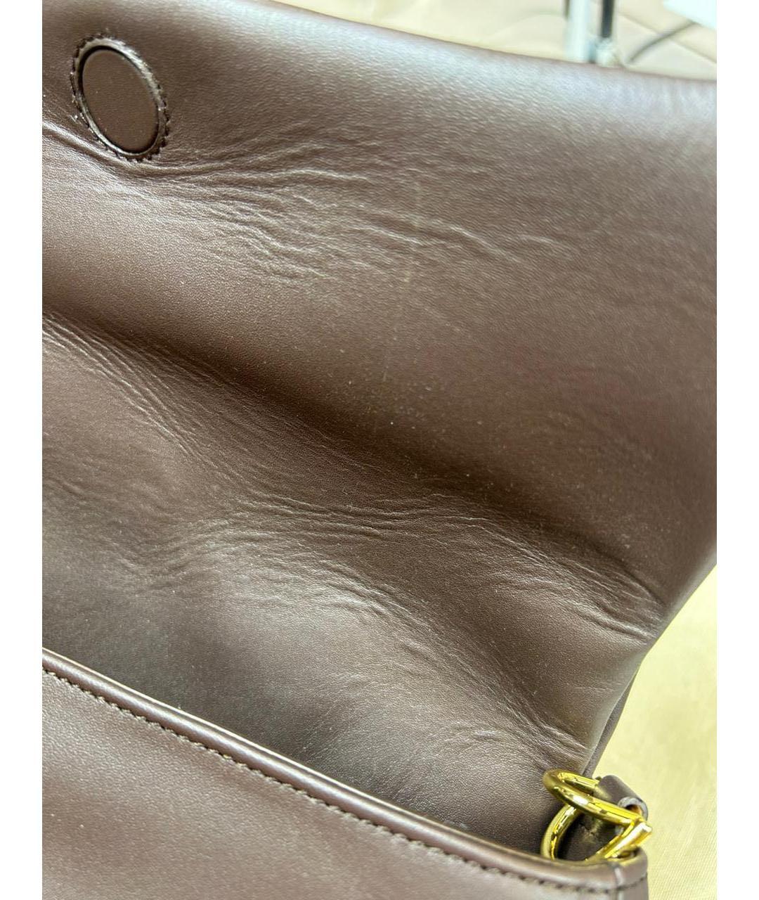 JACQUEMUS Коричневая кожаная сумка на плечо, фото 8