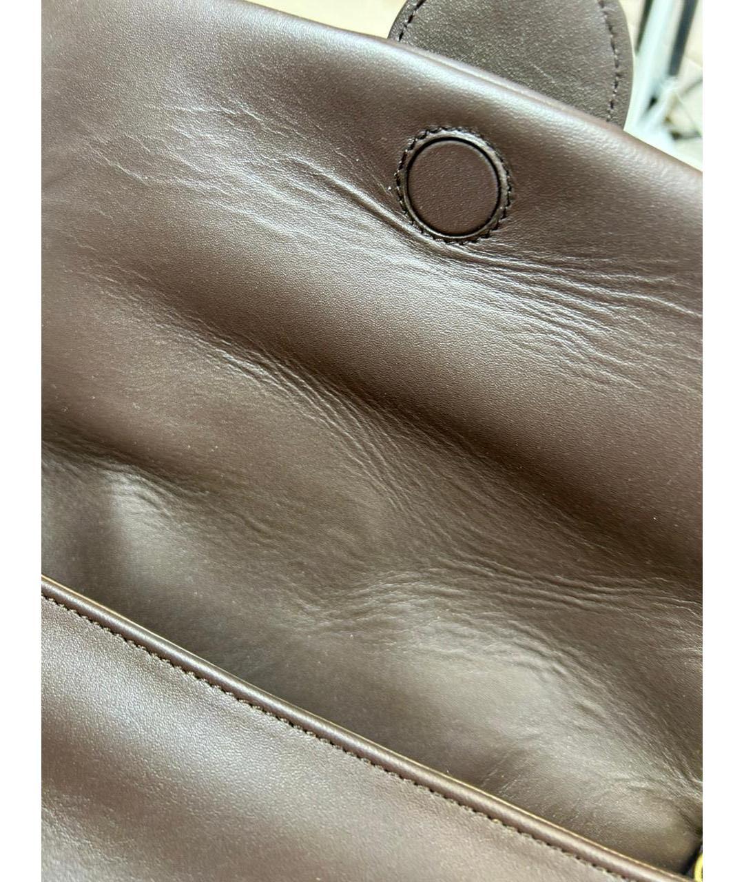 JACQUEMUS Коричневая кожаная сумка на плечо, фото 6