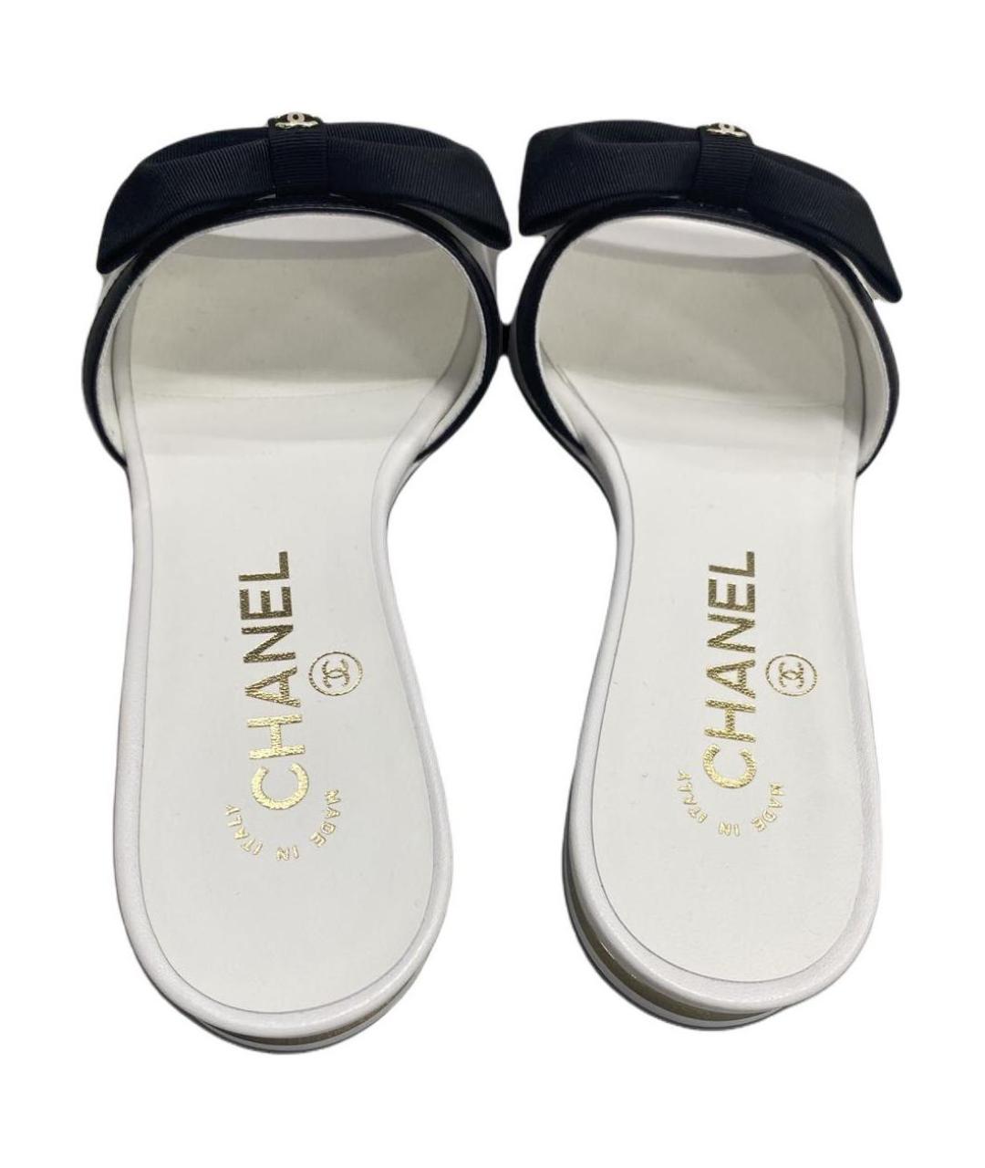 CHANEL Белые шлепанцы, фото 5