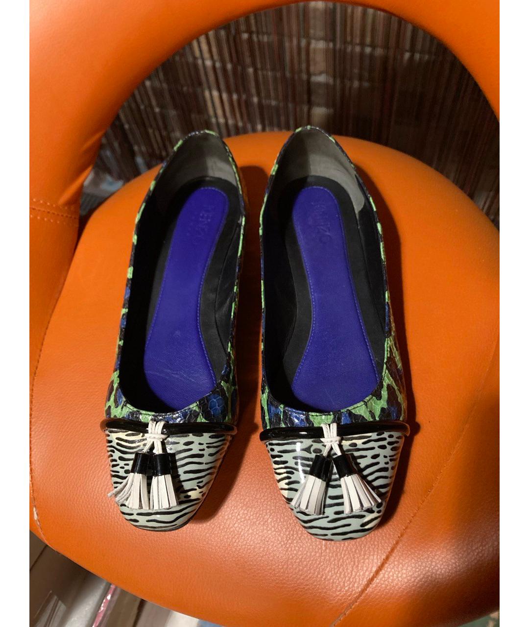 KENZO Мульти кожаные балетки, фото 4