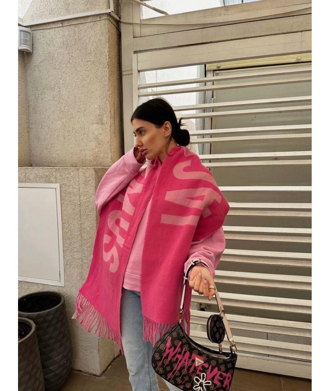 JACQUEMUS Розовый шерстяной шарф, фото 4