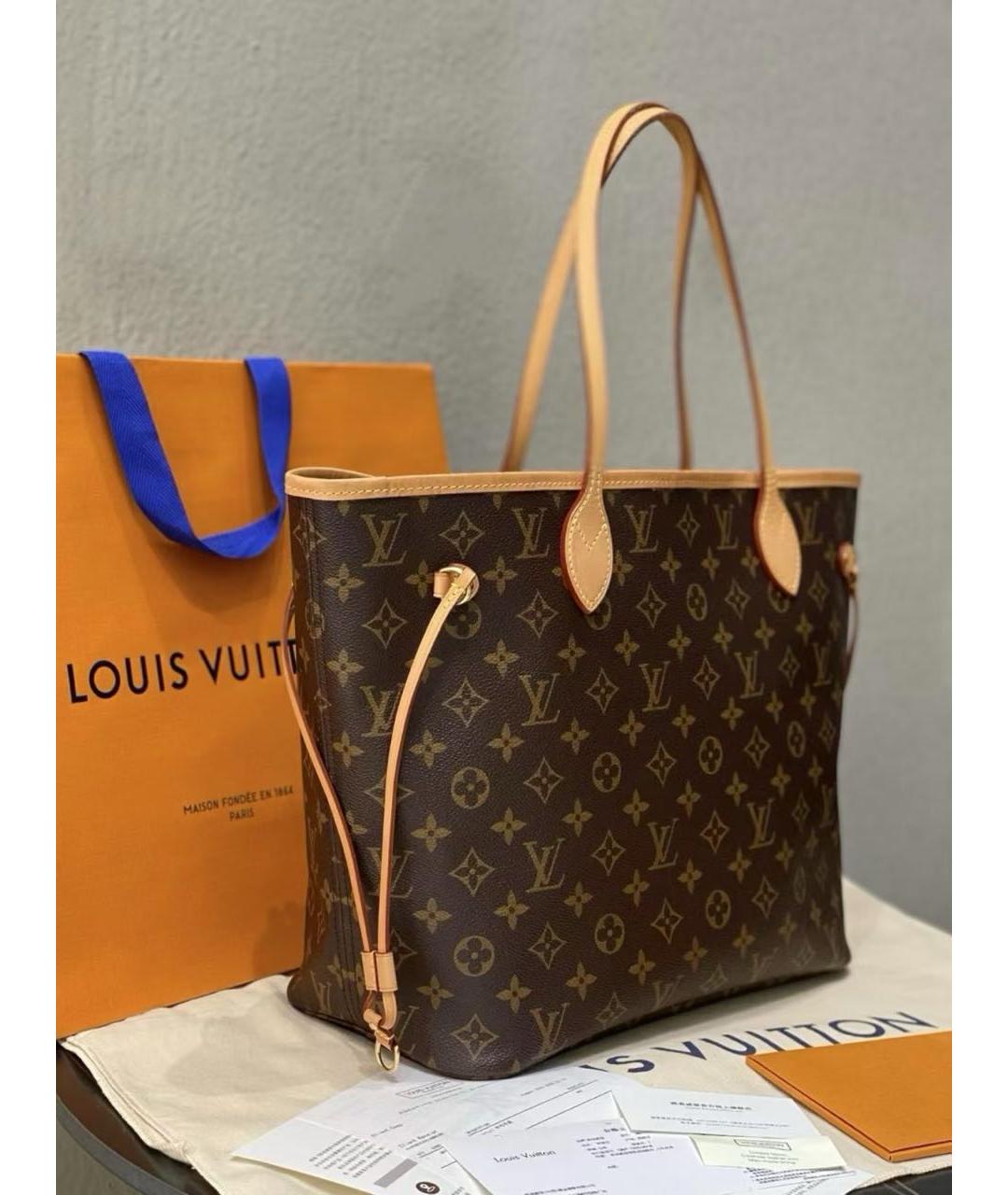 LOUIS VUITTON Коричневая сумка тоут, фото 4