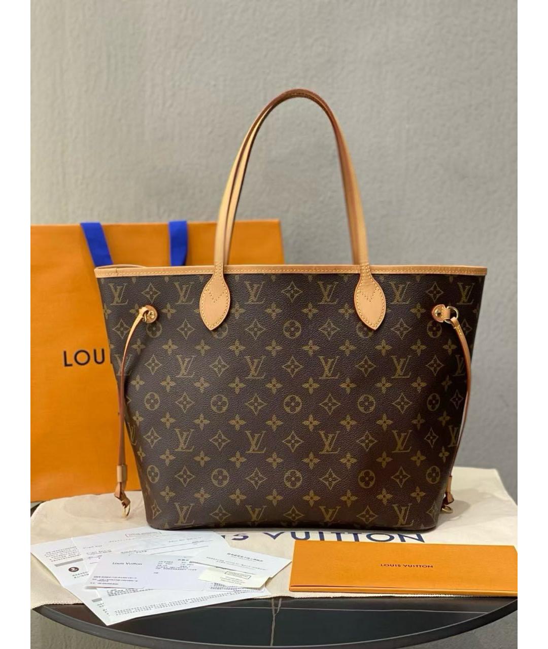 LOUIS VUITTON Коричневая сумка тоут, фото 3