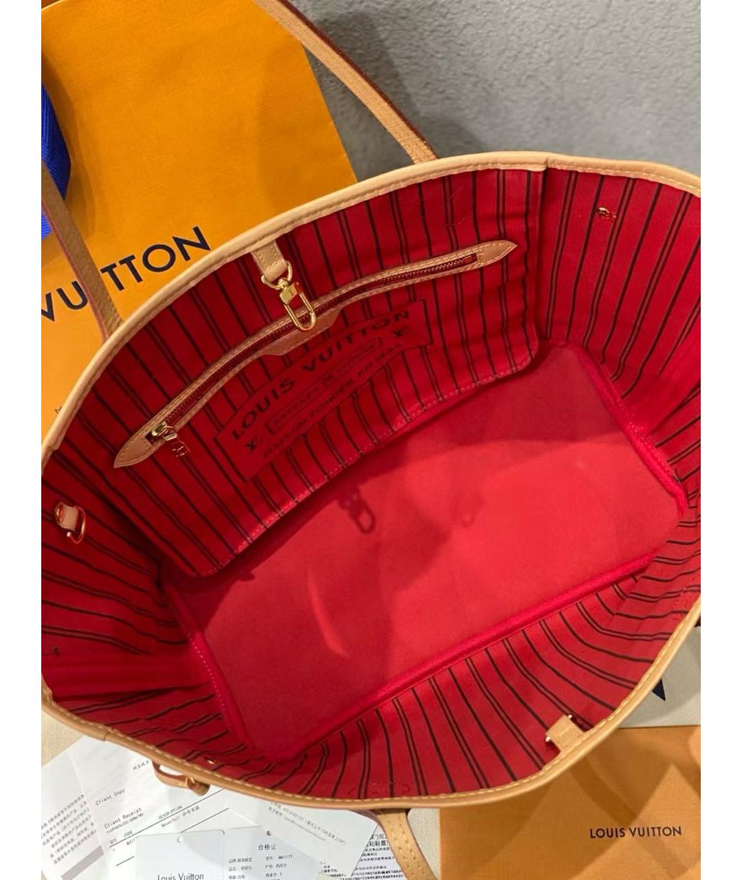 LOUIS VUITTON Коричневая сумка тоут, фото 6