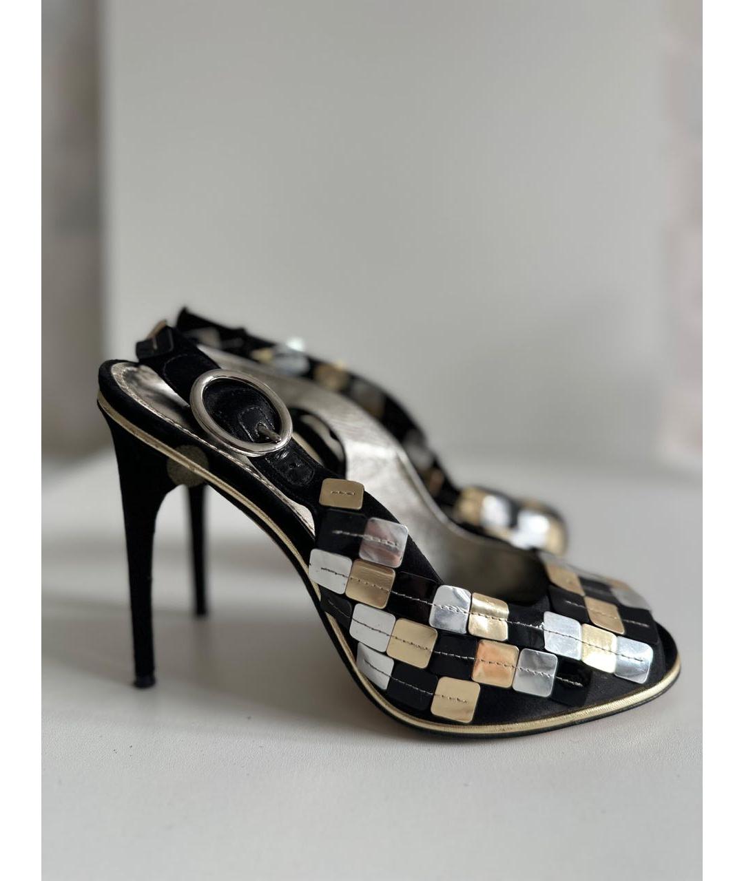 DOLCE&GABBANA Черные босоножки, фото 9