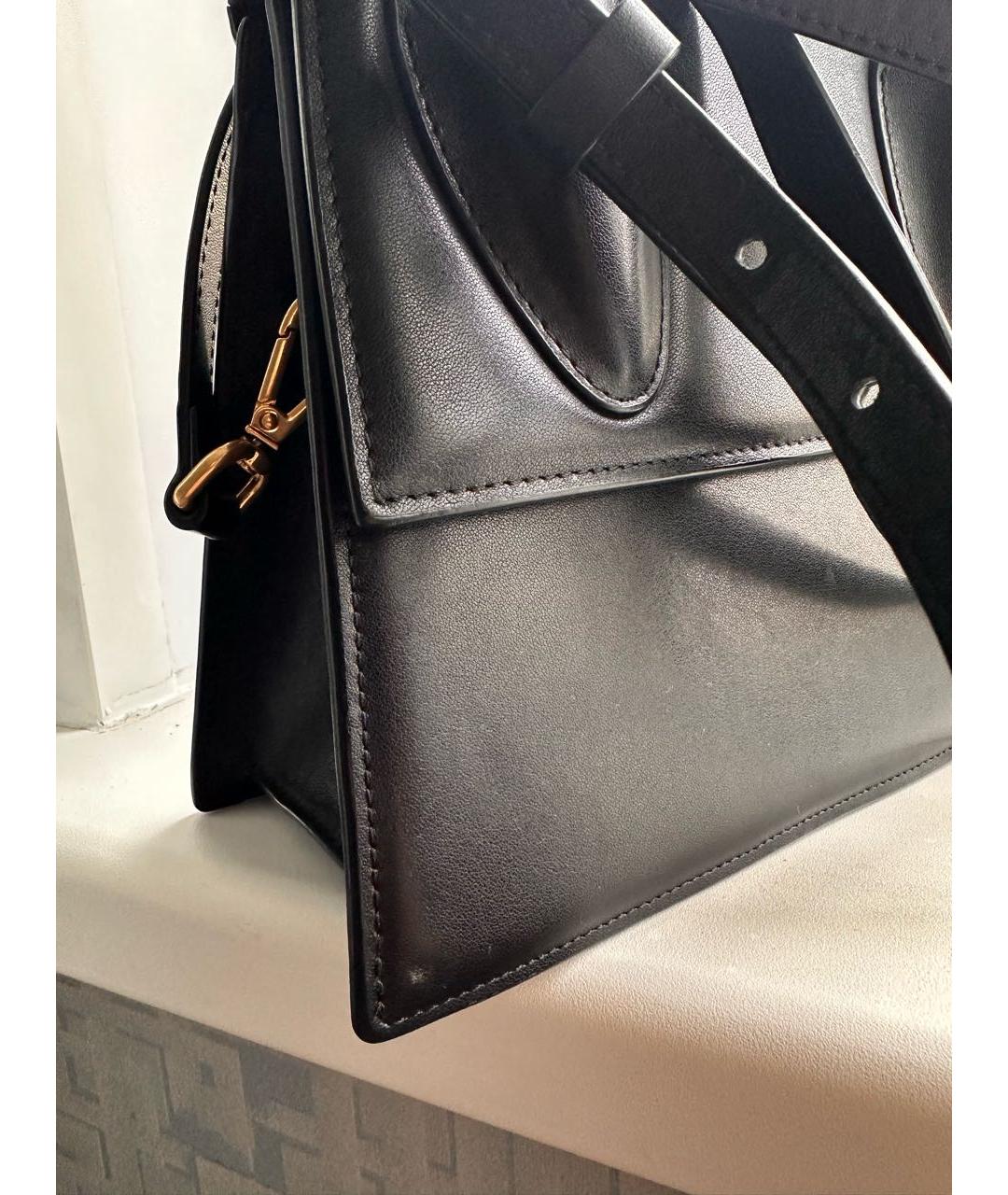 JACQUEMUS Черная кожаная сумка через плечо, фото 5