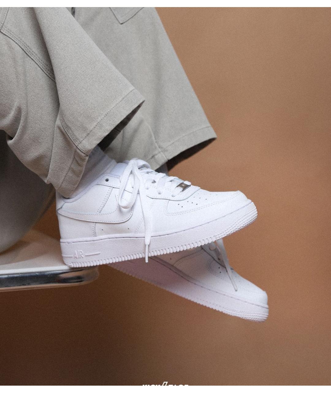 NIKE Белые кожаные кроссовки, фото 2