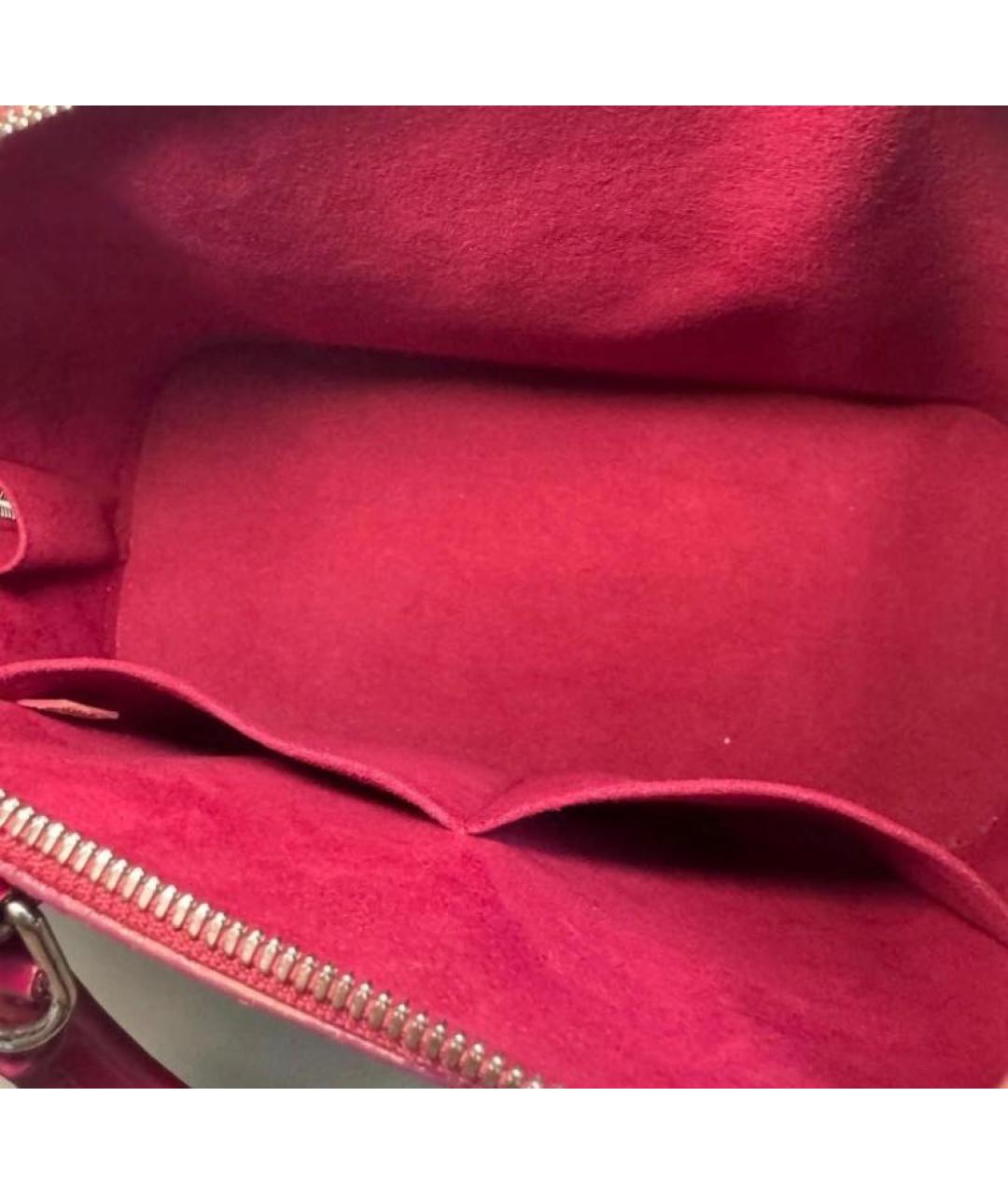 LOUIS VUITTON Фуксия кожаная сумка с короткими ручками, фото 5
