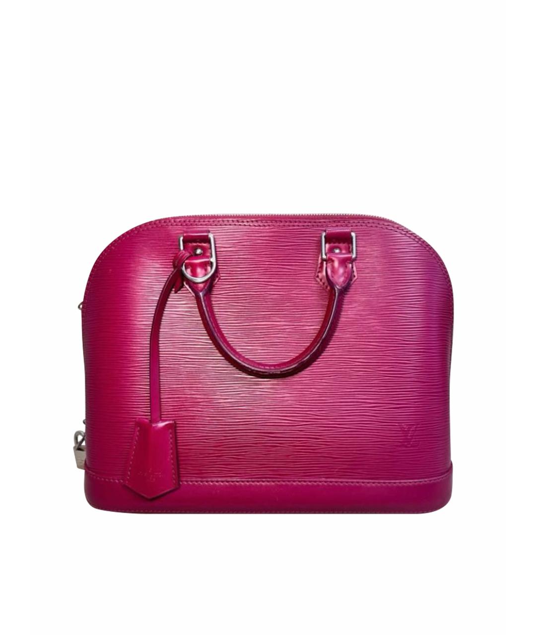 LOUIS VUITTON Фуксия кожаная сумка с короткими ручками, фото 1