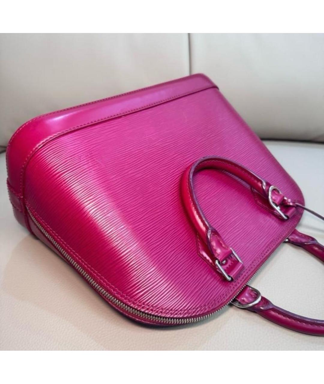 LOUIS VUITTON Фуксия кожаная сумка с короткими ручками, фото 8