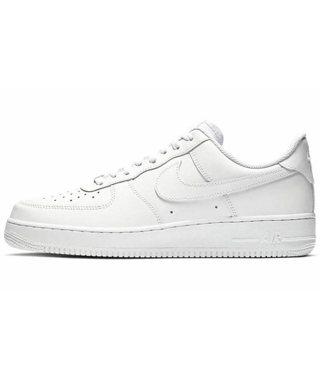 NIKE Белые кожаные низкие кроссовки / кеды, фото 1