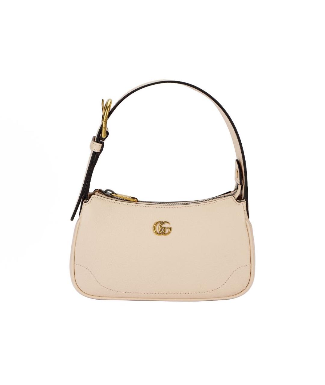 GUCCI Бежевая кожаная сумка через плечо, фото 1
