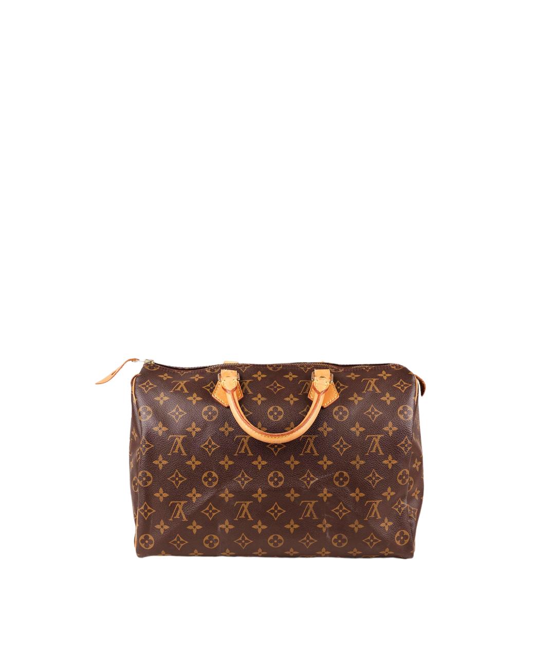 LOUIS VUITTON Коричневая кожаная сумка с короткими ручками, фото 1