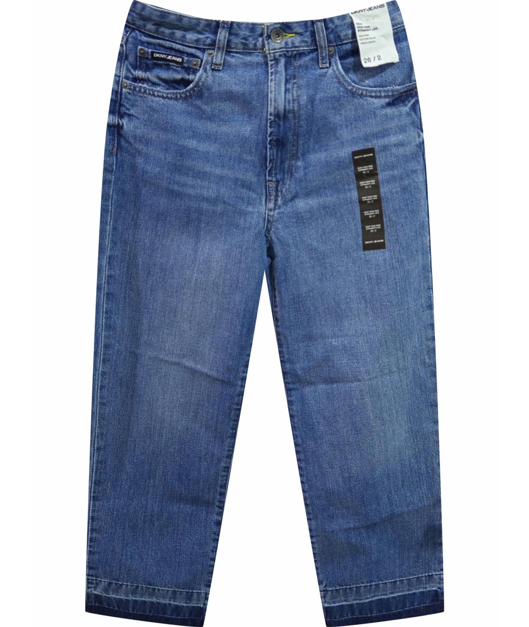 DKNY Голубые хлопковые прямые джинсы, фото 1