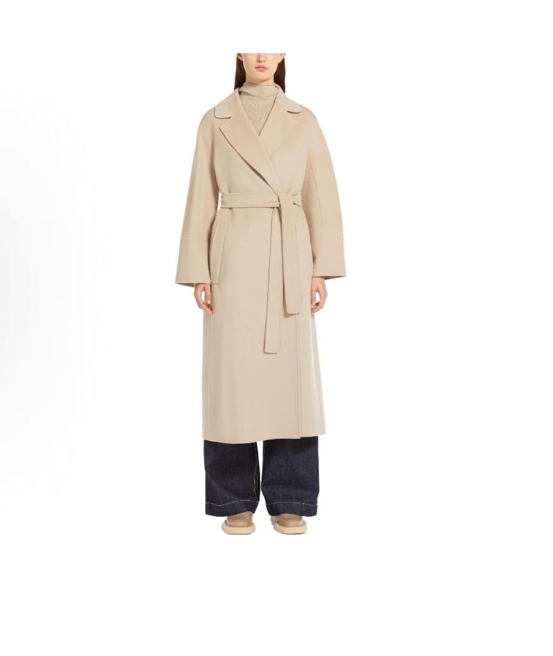 'S MAX MARA Бежевое пальто, фото 2