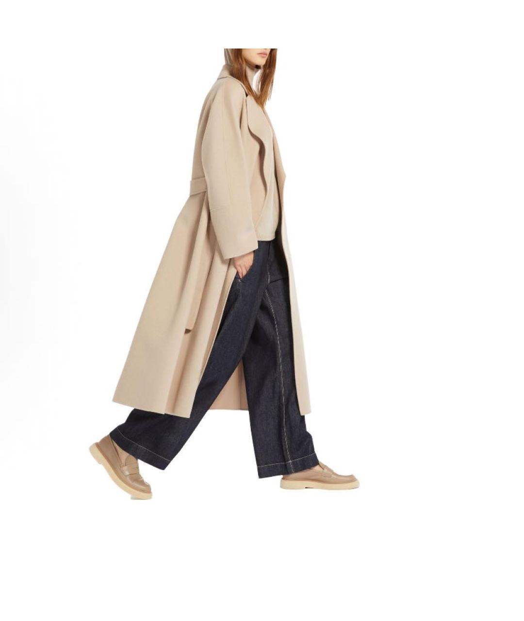 'S MAX MARA Бежевое пальто, фото 4