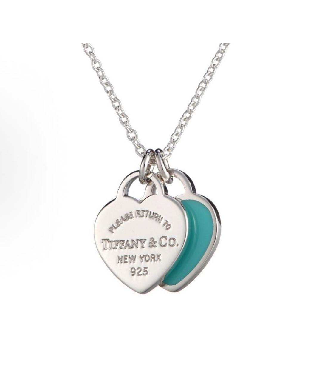 TIFFANY&CO Бирюзовая серебряная подвеска, фото 5
