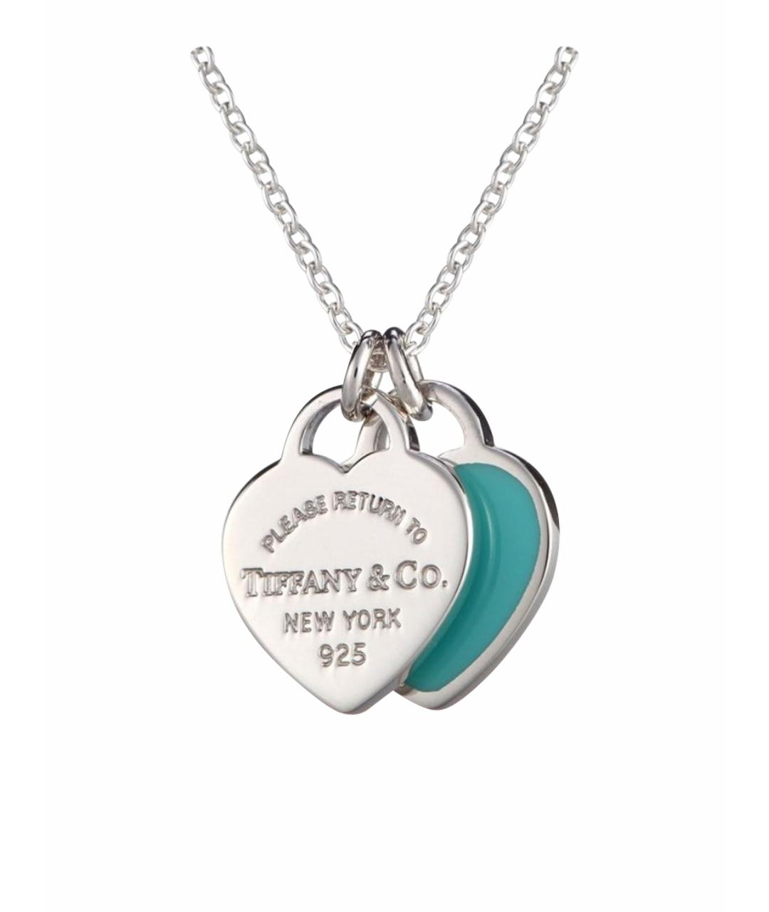 TIFFANY&CO Бирюзовая серебряная подвеска, фото 1