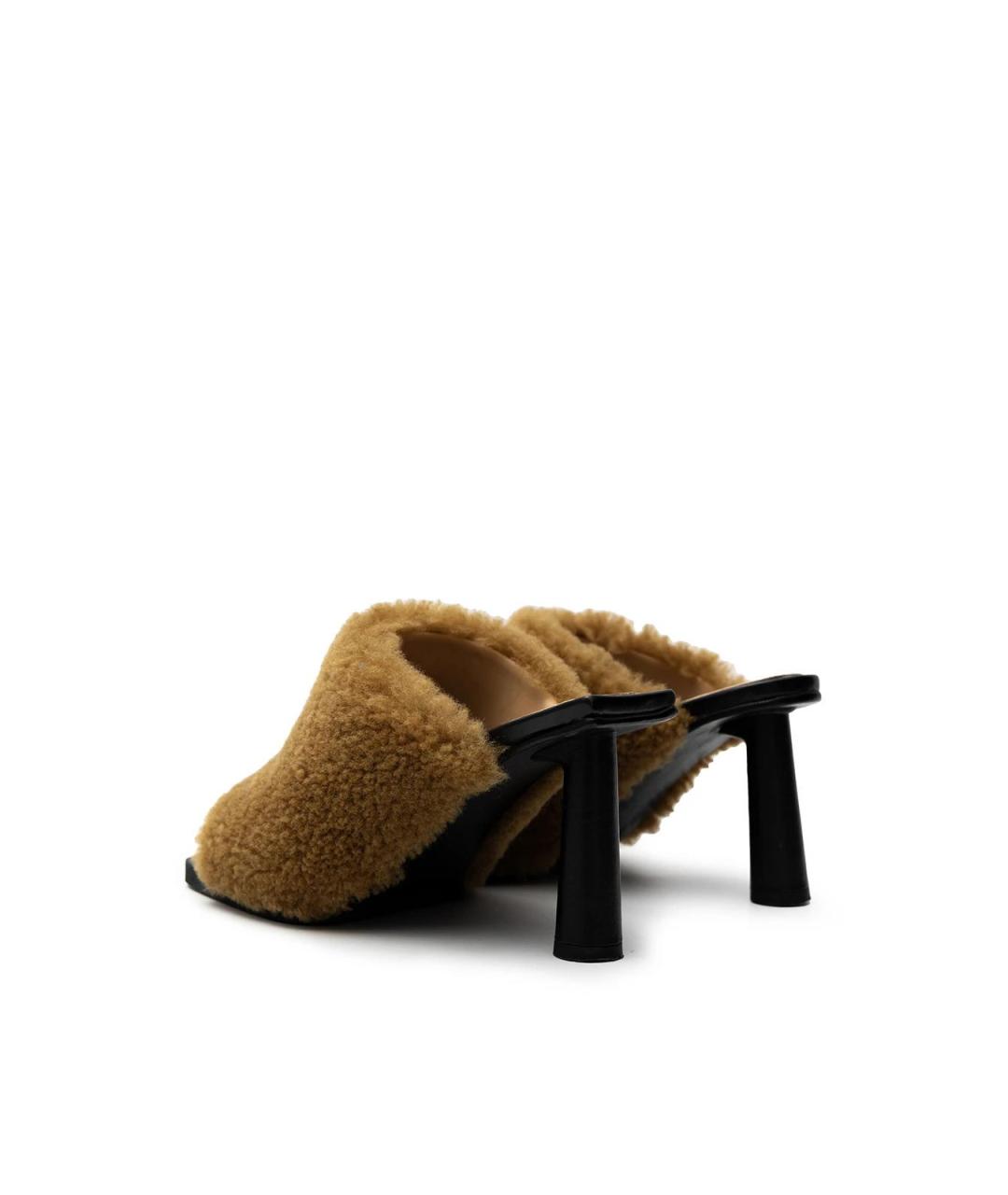 JACQUEMUS Черные кожаные босоножки, фото 2