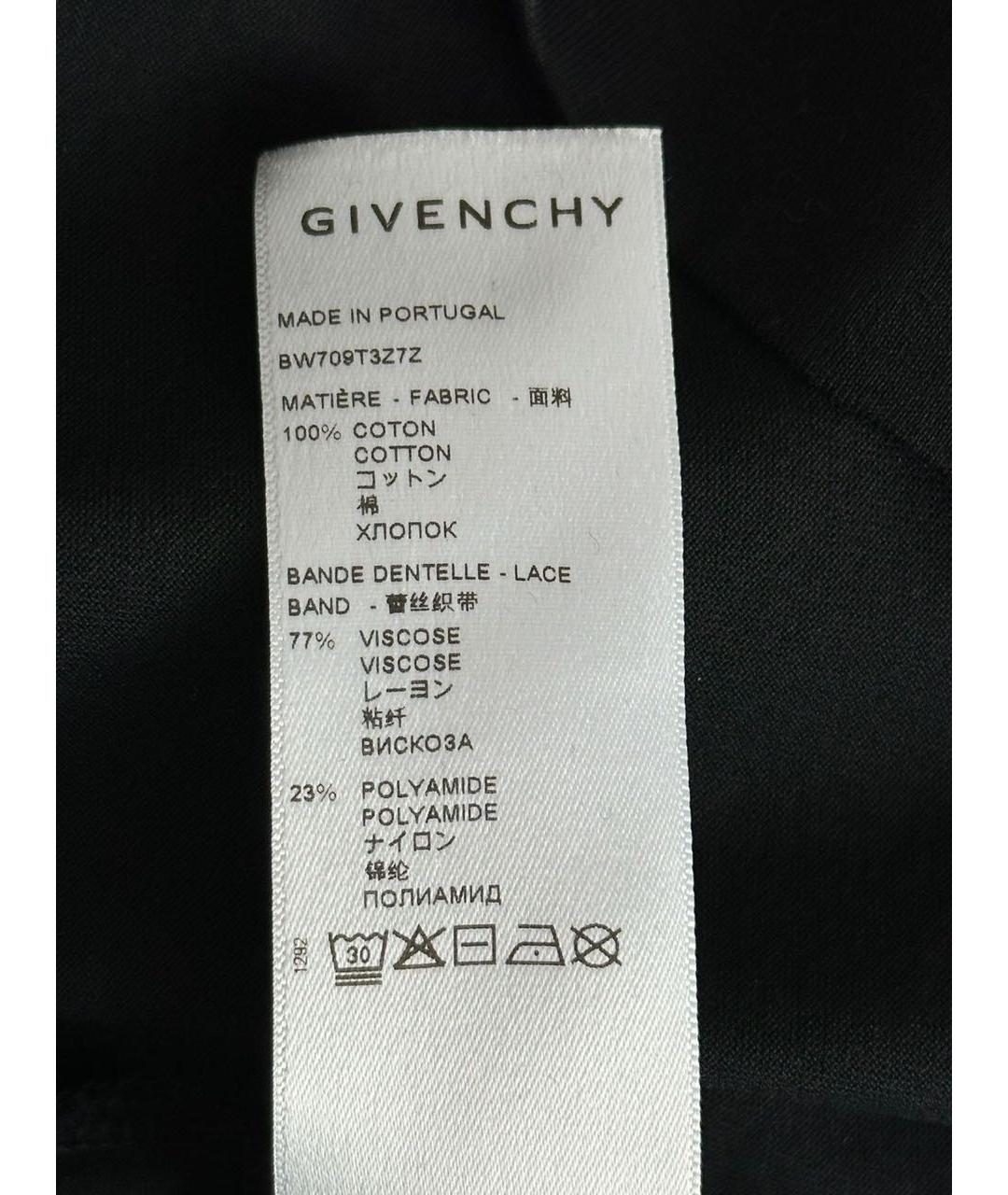 GIVENCHY Черная хлопковая футболка, фото 8