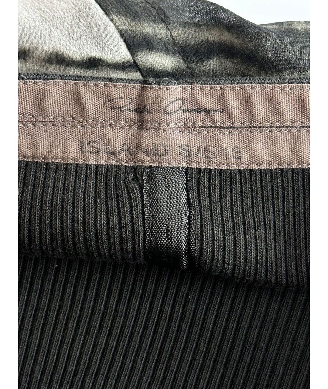 RICK OWENS Серая шелковая юбка миди, фото 5