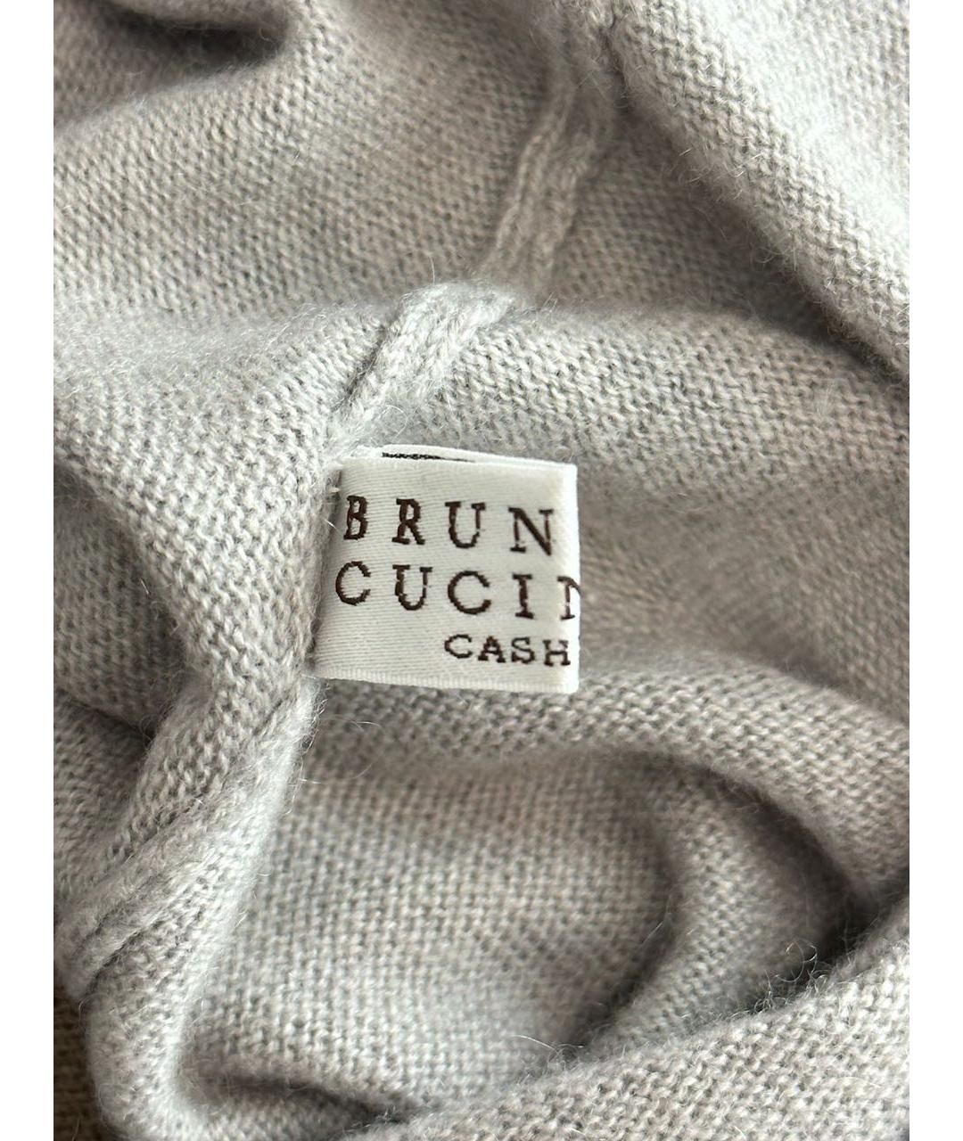 BRUNELLO CUCINELLI Серый кашемировый джемпер / свитер, фото 3