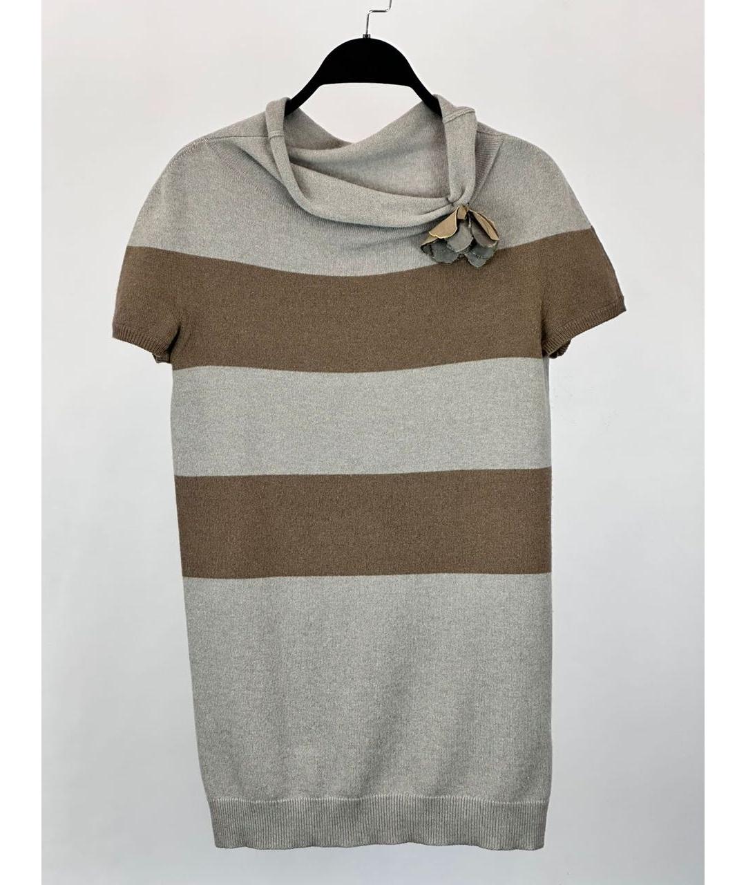 BRUNELLO CUCINELLI Серый кашемировый джемпер / свитер, фото 5