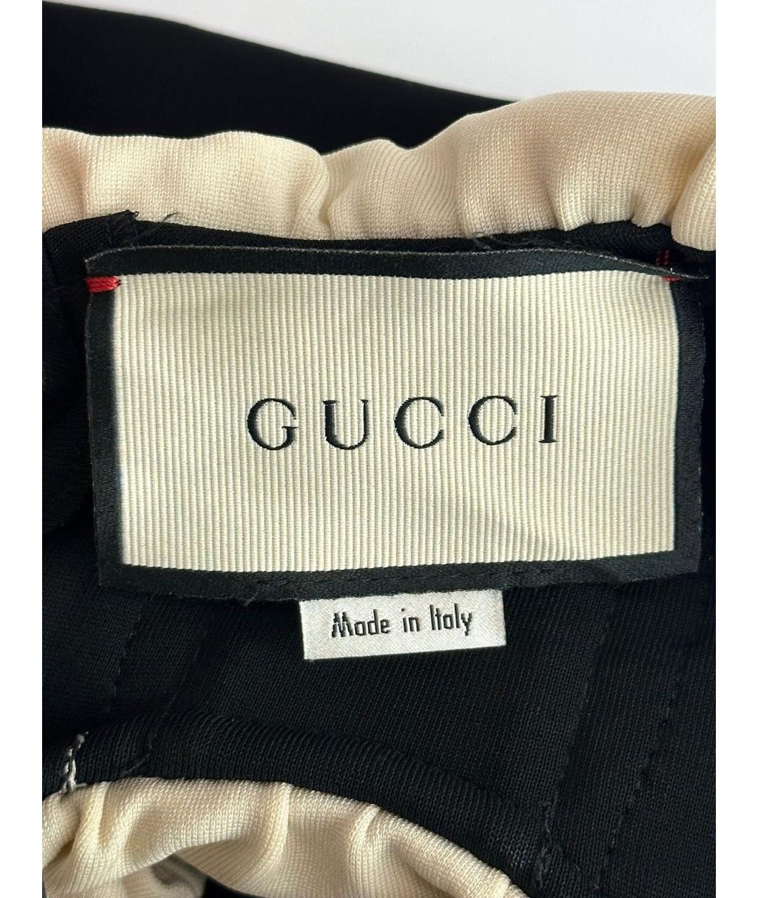 GUCCI Черное вискозное повседневное платье, фото 3
