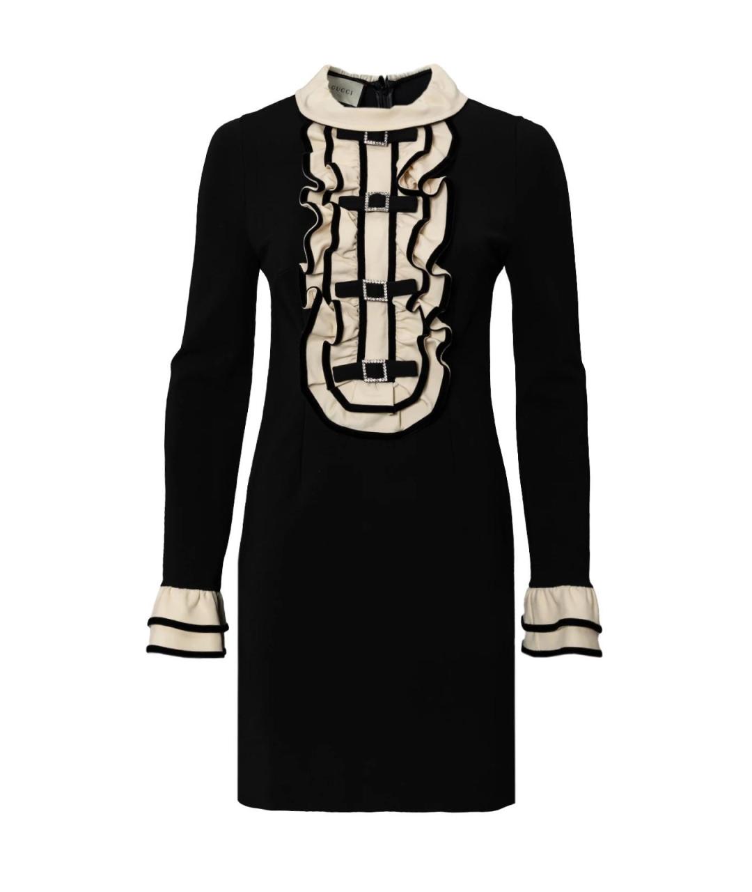 GUCCI Черное вискозное повседневное платье, фото 6