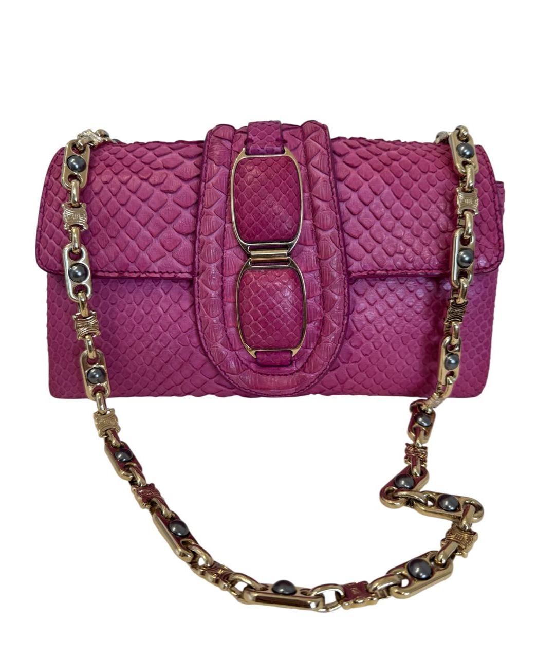 CELINE Фуксия сумка через плечо из экзотической кожи, фото 1