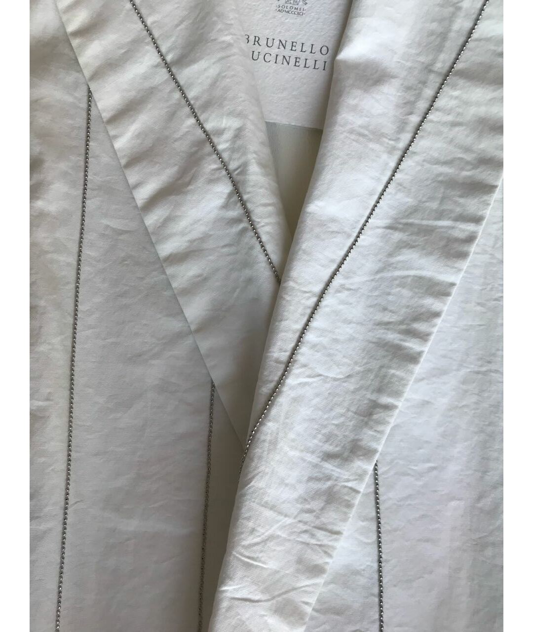 BRUNELLO CUCINELLI Белый шелковый жакет/пиджак, фото 2