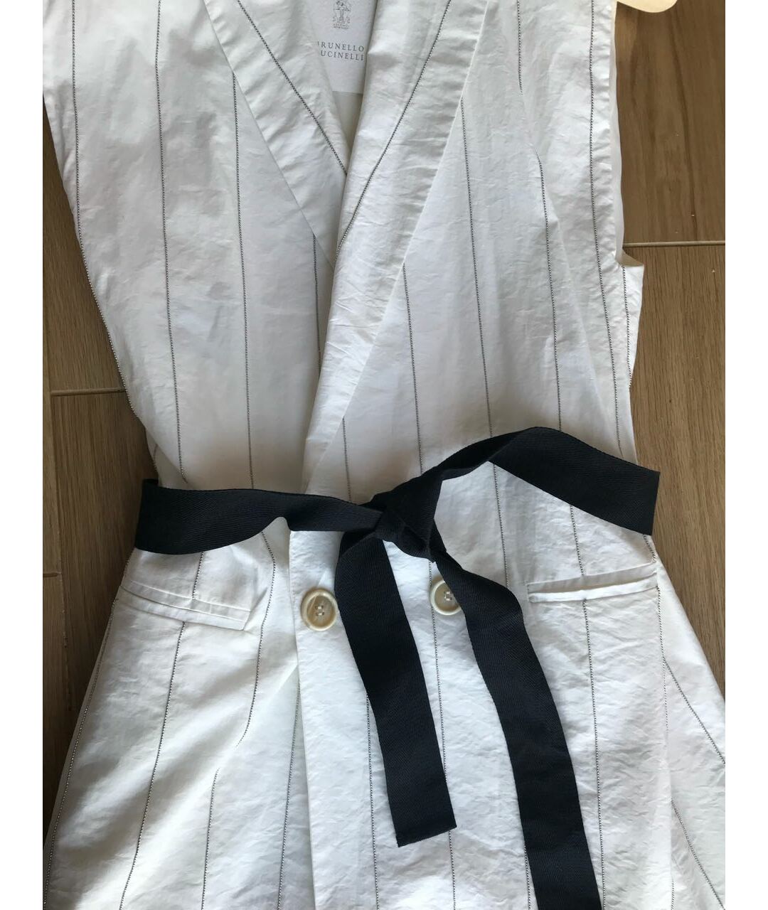 BRUNELLO CUCINELLI Белый шелковый жакет/пиджак, фото 4