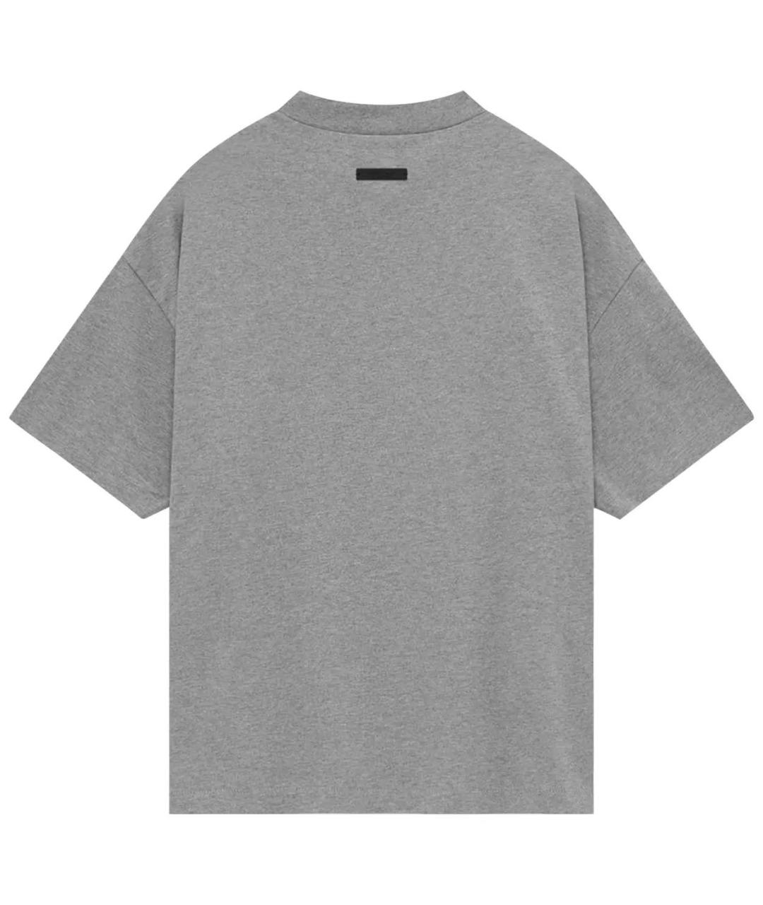 FEAR OF GOD ESSENTIALS Серая хлопковая футболка, фото 2