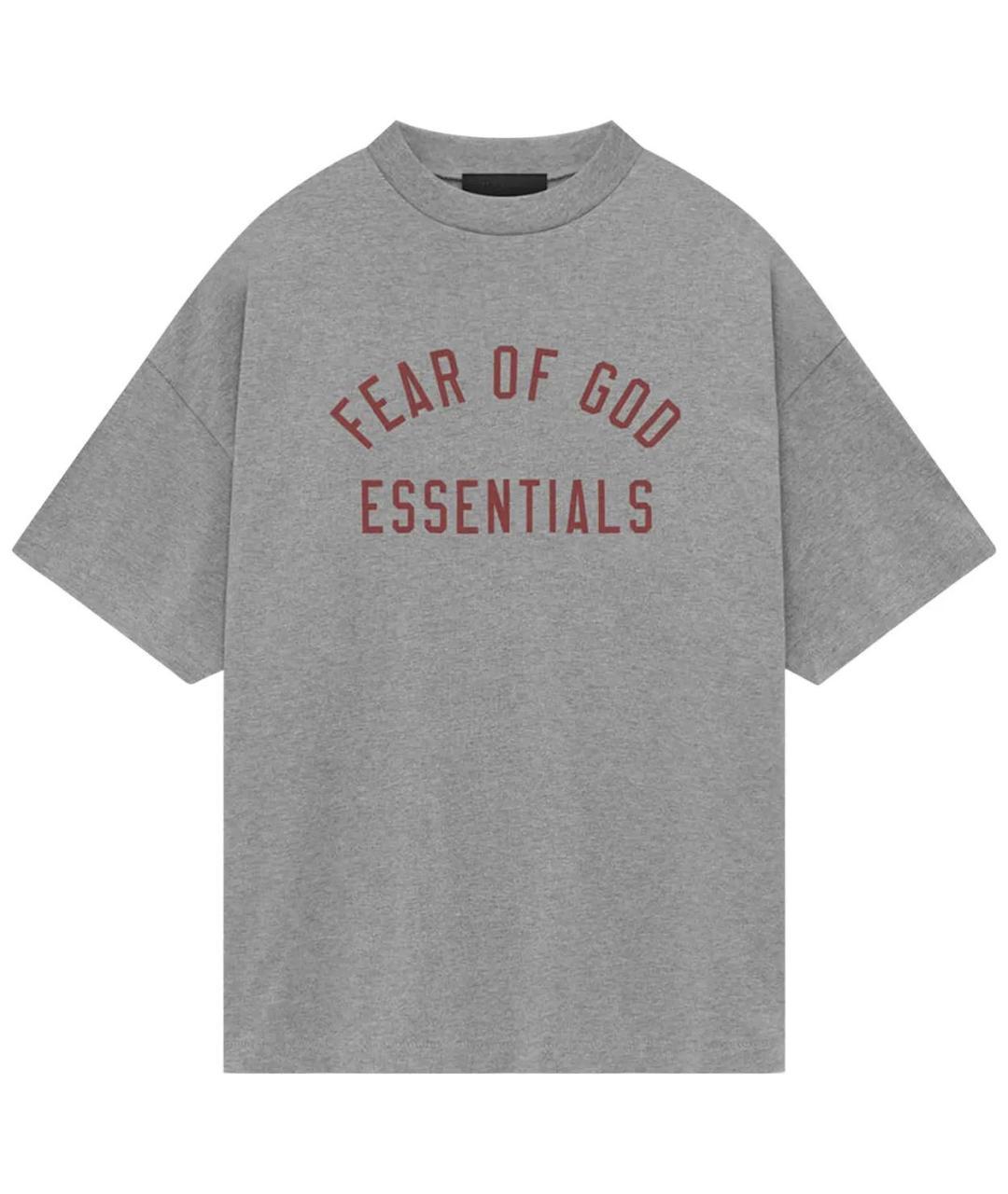 FEAR OF GOD ESSENTIALS Серая хлопковая футболка, фото 1