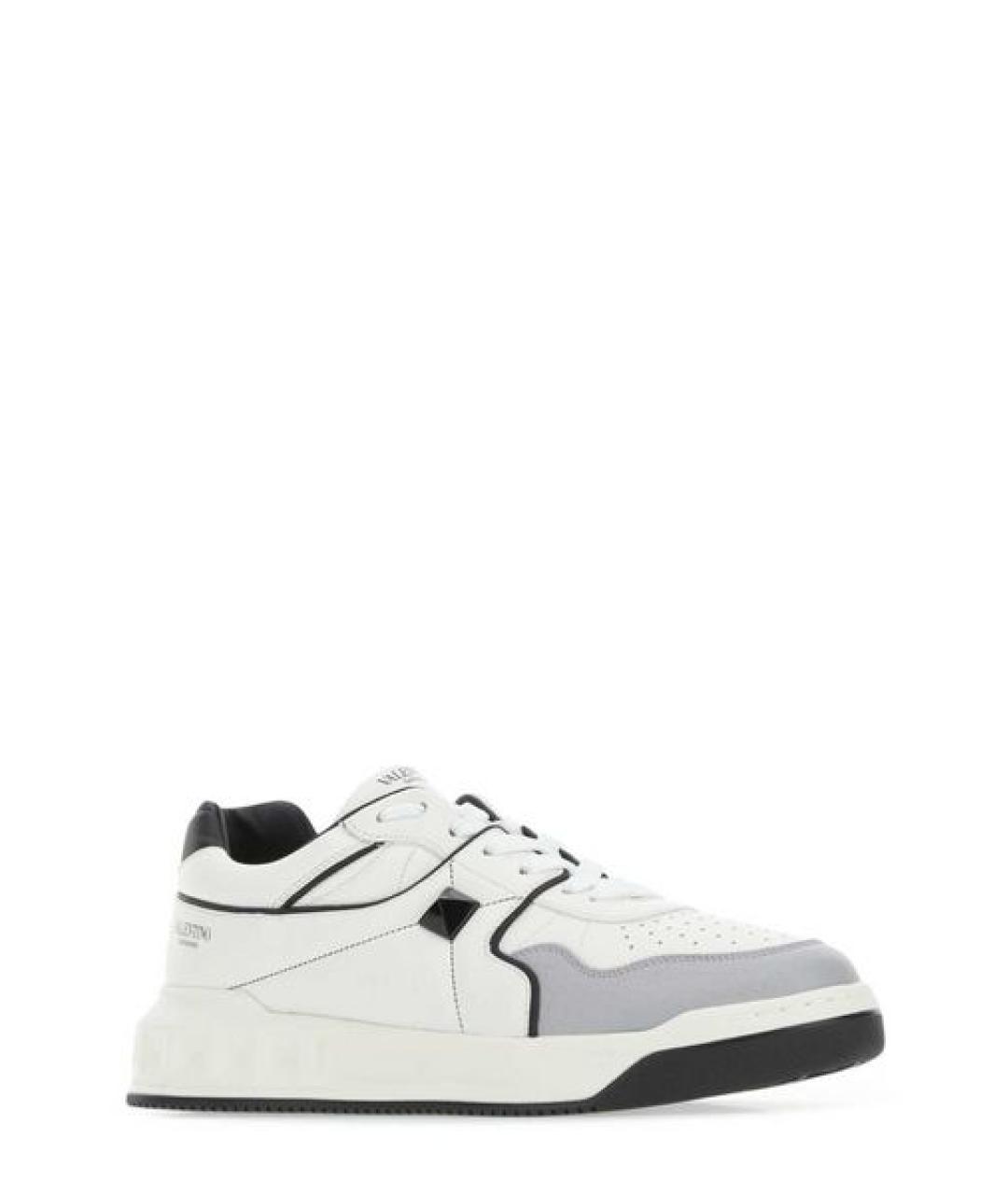 VALENTINO Белые кожаные низкие кроссовки / кеды, фото 2