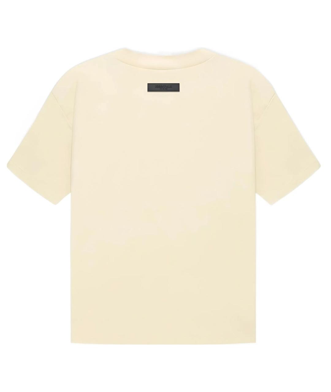 FEAR OF GOD ESSENTIALS Бежевая хлопковая футболка, фото 2