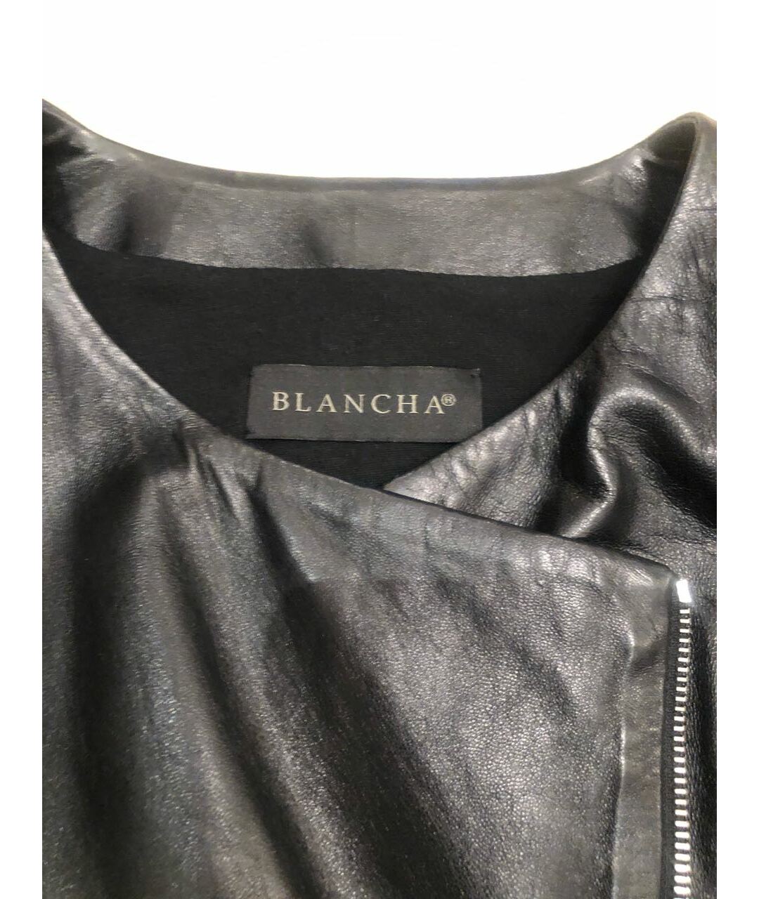 BLANCHA Черная кожаная куртка, фото 3