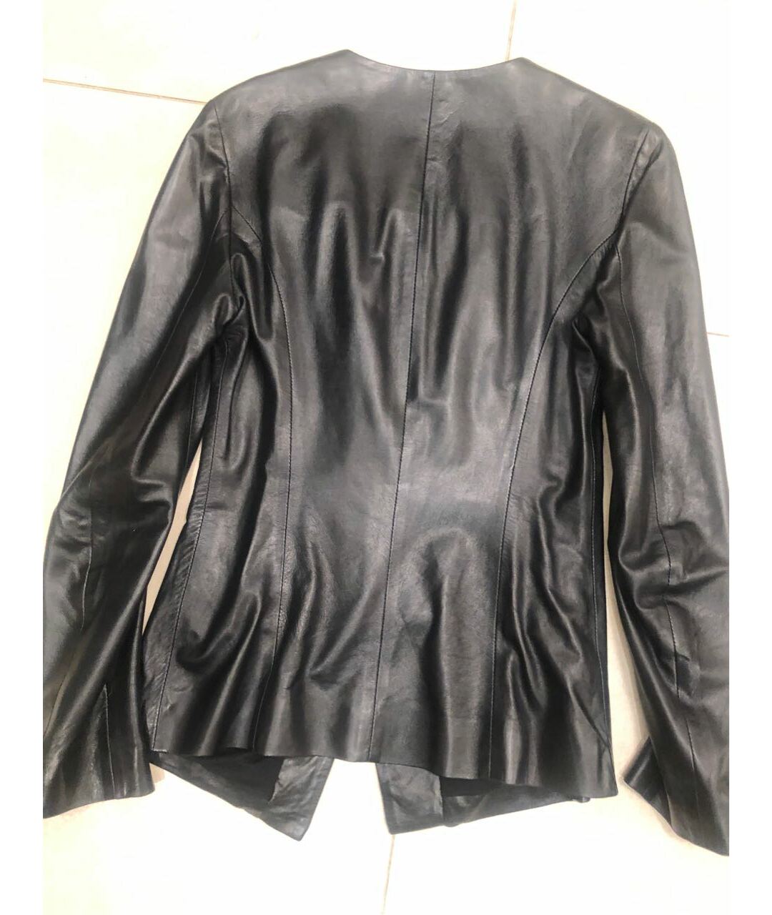 BLANCHA Черная кожаная куртка, фото 2