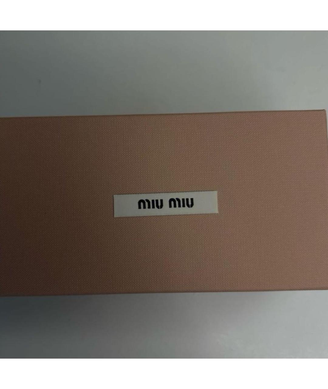 MIU MIU Коричневые металлические солнцезащитные очки, фото 4