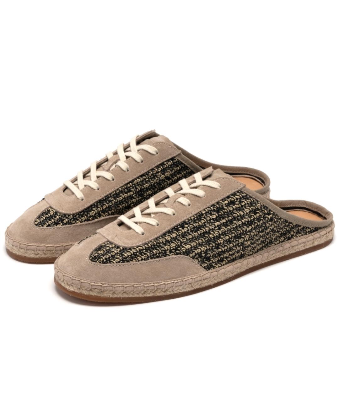 FOOT INDUSTRY Бежевые текстильные мюли, фото 3