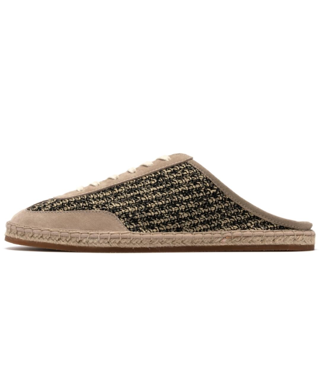 FOOT INDUSTRY Бежевые текстильные мюли, фото 2
