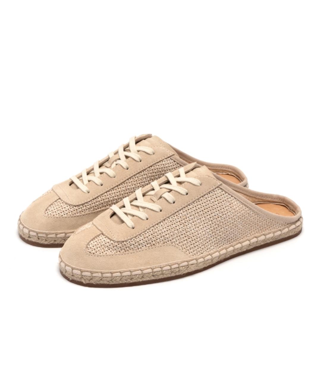 FOOT INDUSTRY Бежевые текстильные мюли, фото 3