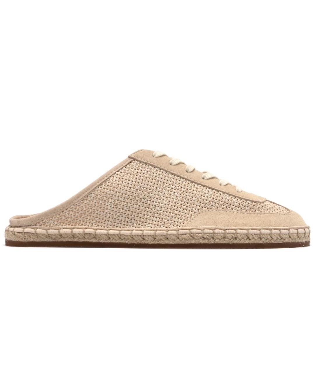 FOOT INDUSTRY Бежевые текстильные мюли, фото 1