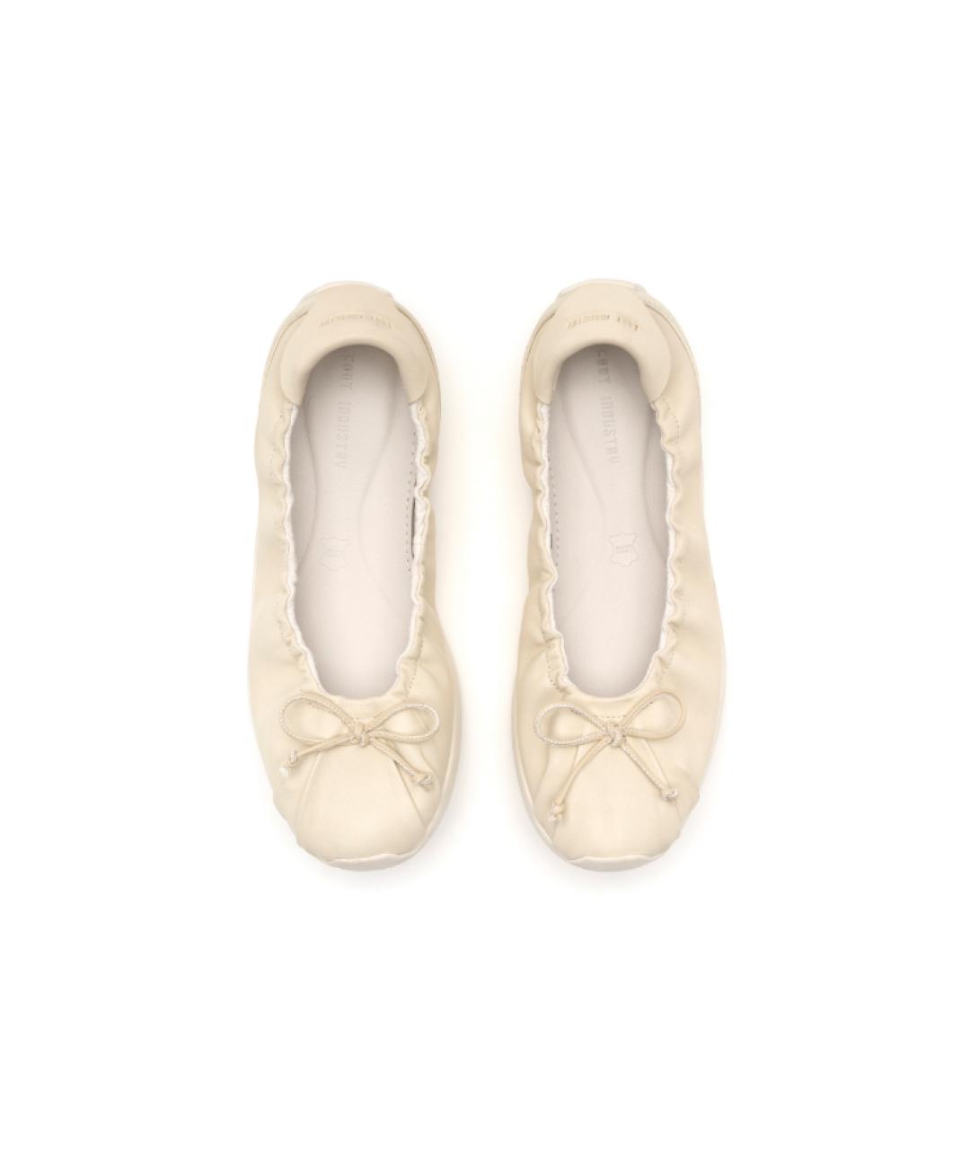 FOOT INDUSTRY Белые кожаные балетки, фото 4