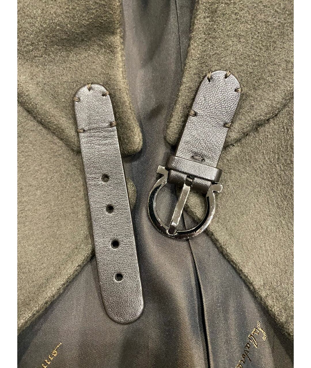SALVATORE FERRAGAMO Коричневое шерстяное пальто, фото 6