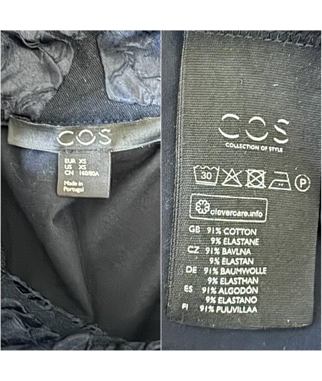 COS Темно-синее хлопковое повседневное платье, фото 8